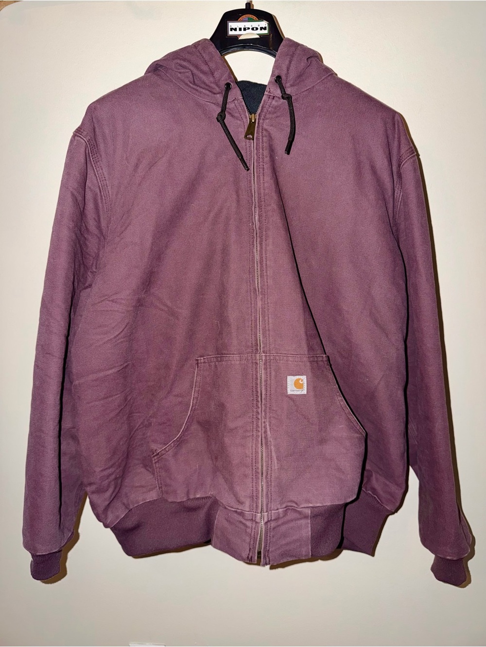 HTF Vintage Carhartt WJ130 / J130 Plum Washed Duck Canvas Active Jacket Women’s